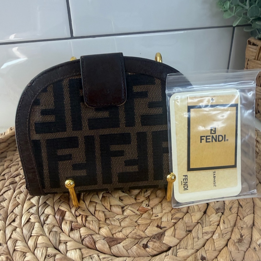 Authentic Fendi Zucca bifold wallet